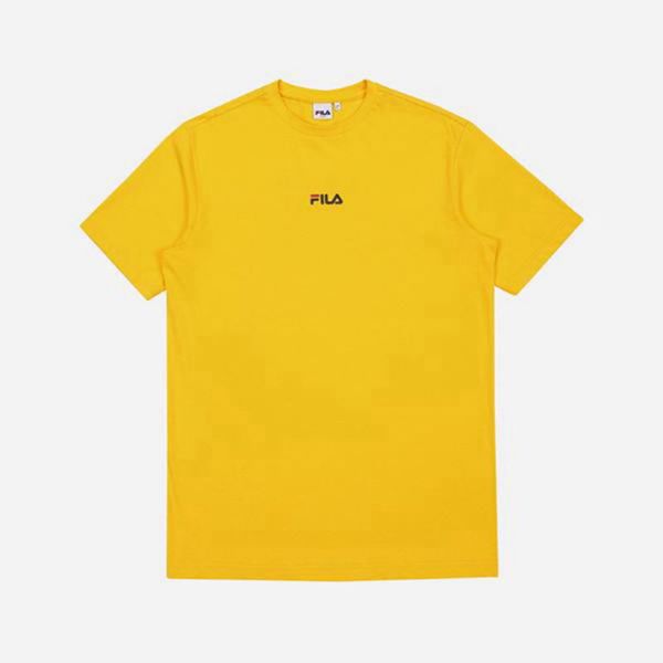 Camisetas Manga Corta Fila Hombre Amarillo - Collage S/S - España 580467ABZ